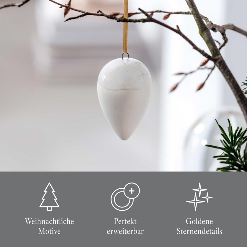 like. by Villeroy & Boch Winter Glow Ornament Drops, 5