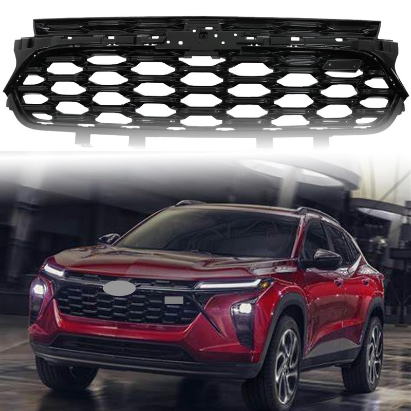 munirater Black Grille Front Bumper Upper and Lower Grill Kit