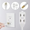 DEWENWILS 3 Pack 3FT Outlet Extension Cord Flat Plug, NEMA