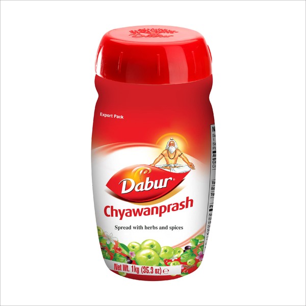 Dabur Chyawanprash Spread: Ayurveda Herb Infused Elixir for Revitalization, Support Energy & Vitality Enhancement - Fortified with 40 Ayurvedic Herbs - Suitable for Ages 12+ (1 kg - Pack of 3)
