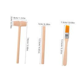 TEHAUX 6pcs Hammer Dinosaur Kits Digging Tools for Digging for Gems Dig Kit Khaki Wooden