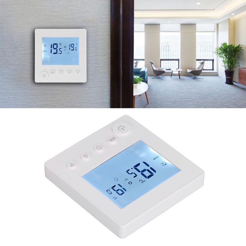 Focket Smart Thermostat, 16A LCD Display Non Programmable Thermostat for