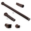 plusgutter Brown 2-Pack Rain Gutter Downspout Extensions Flexible, Drain Downspout