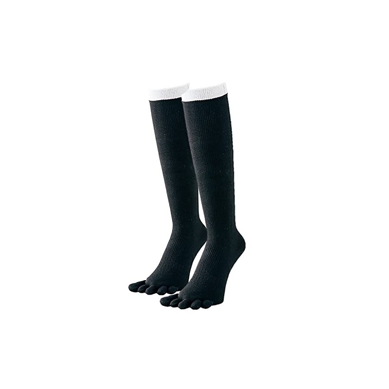 SSK Baseball Five-Toed Color Socks (Reinforced Back) [Men's], Black, Free