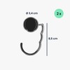 kwmobile Bag Holder for Table - 2 x Foldable Non-Slip