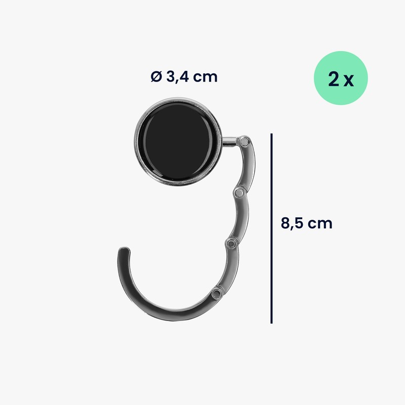 kwmobile Bag Holder for Table - 2 x Foldable Non-Slip