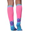 Zensah Pop Tech+ Compression Graduated Compression Socks, Coral/Mint/Purple, Small