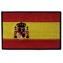 Spain Flag Embroidered Applique Iron On/Sew On Patch Badge