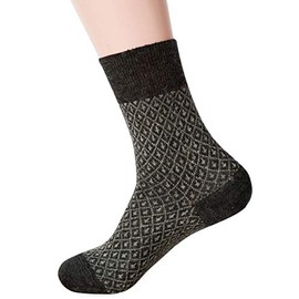 Hirsch Natur, Lightweight socks with pattern, 100% wool (kbT), Anthracite patterned