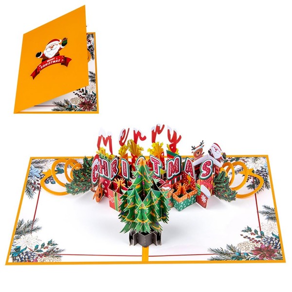 JARAGAR 3D Christmas Pop Up Cards, Funny Spinning of Jalaga