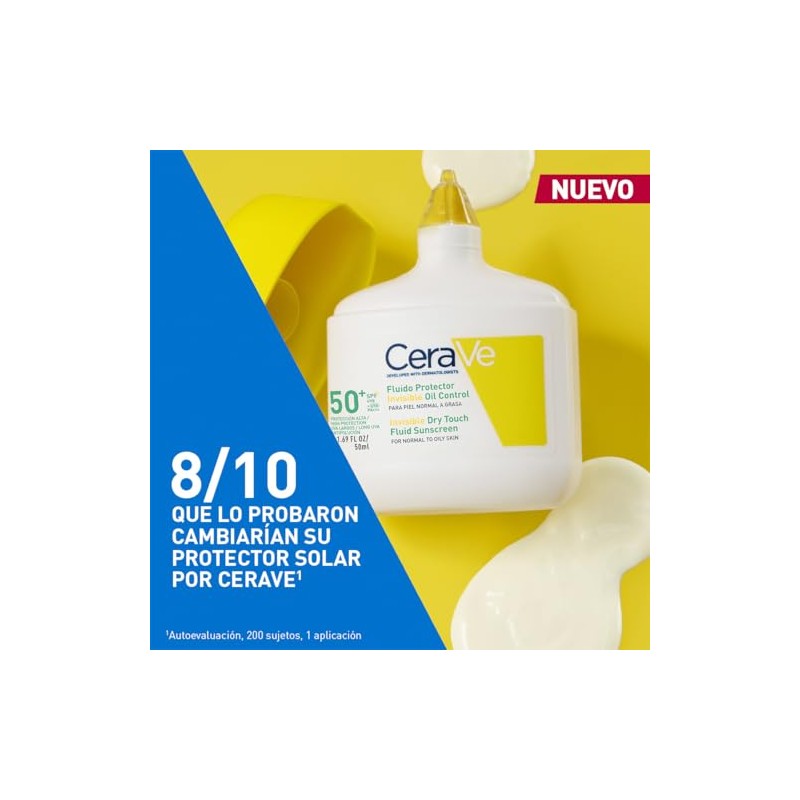 CeraVe Fluido Protector Invisible Oil Control 50FPS protector solar facial