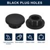 sourcing map 6 Pieces Black Plug Holes, H25 Waterproof Rubber
