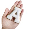 sourcing map Chenille Iron-On Letter Patch Alphabet G 3.1 Inches