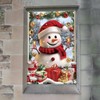 Saoplasa Christmas Party Banner 47x31 Inch Snowman Window Cover Holiday