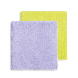 Mery, Microfibre Cloth, Green, Purple, 100% Microfibre, 38 x 36 cm, Pack of 2, 38 x 36 cm