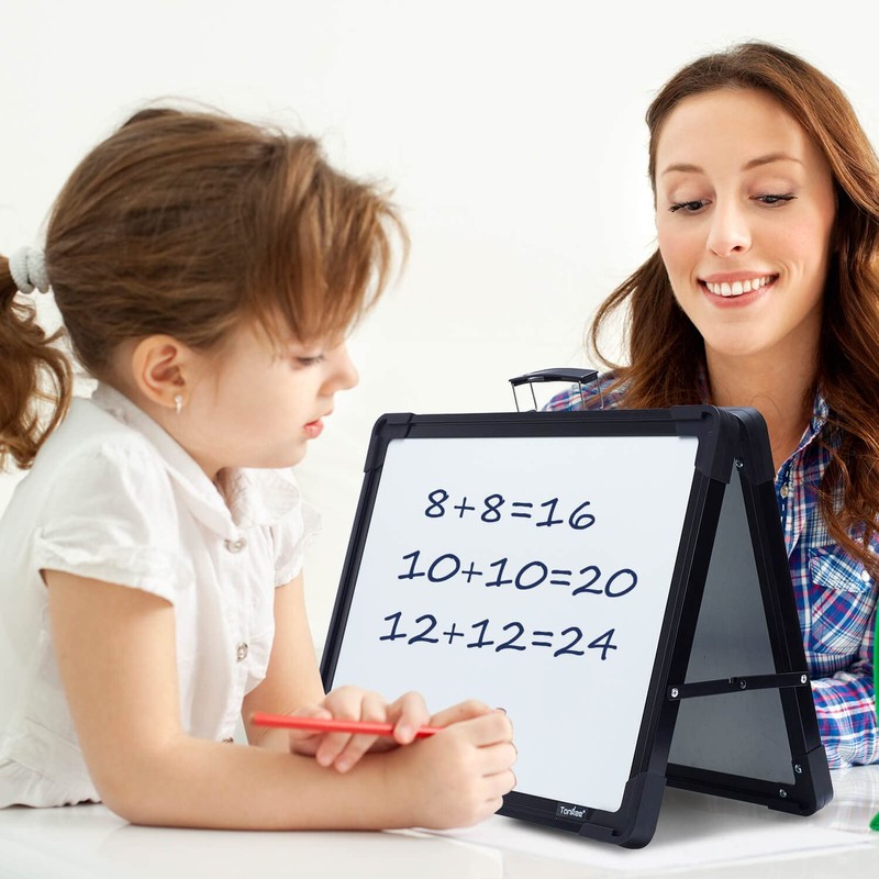 Small Dry Erase White Board – TANKEE Magnetic Desktop Foldable