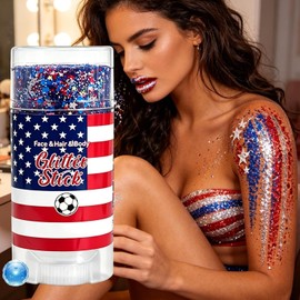 Stick Purpurina 4 De Julio Brillo Purpurina Bandera EE.UU. Impermeable Barra De Purpurina Para Cabello Para Desfiles, Temáticas, Celebraciones, Ojos, Mejillas, Pelo, Hombros