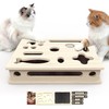 Cat Scratch Puzzle Enrichment Box, Large Solid Wood Construction Cat