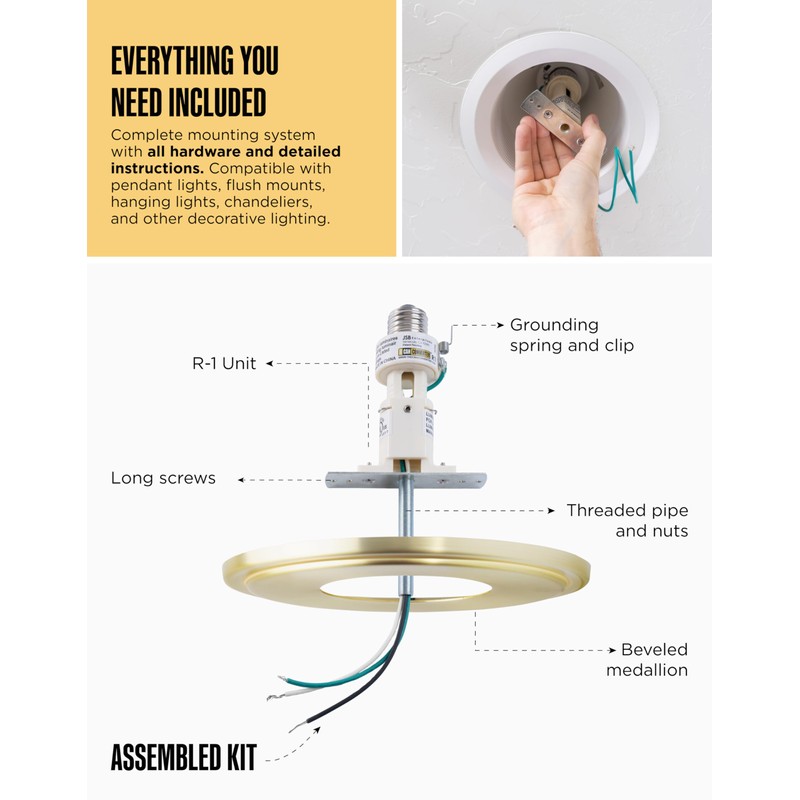 The Can Converter R1 Recessed Can Light Conversion Kit w/