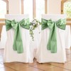 2PCS Sage Green Satin Table Runner 12 x 108 Inch