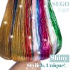 SEGO 47" Hair Tinsel Kit With Tools 12 Colors Glittery