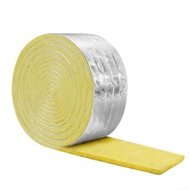 Pipe Insulation Tape, 10m Foil Backing, Fiberglass Pipe Insulation, Foam Wrap Tape for Indoor and Outdoor Pipes, Freezing Weather