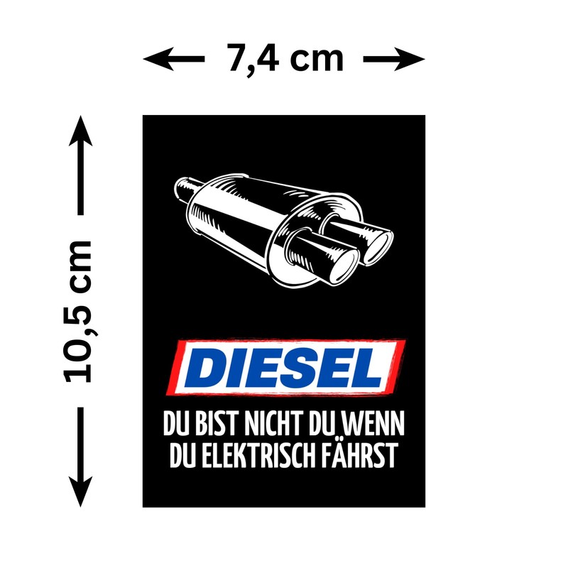 Diesel Funny Car Sticker - Generic: Polyvinyl Chloride, Sticker, Black,