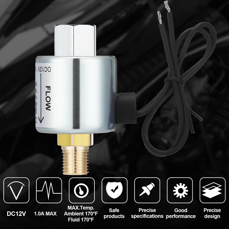 Datanly 12 Volt Solenoid Valve LPG Propane 1/4"NPT 12V 180