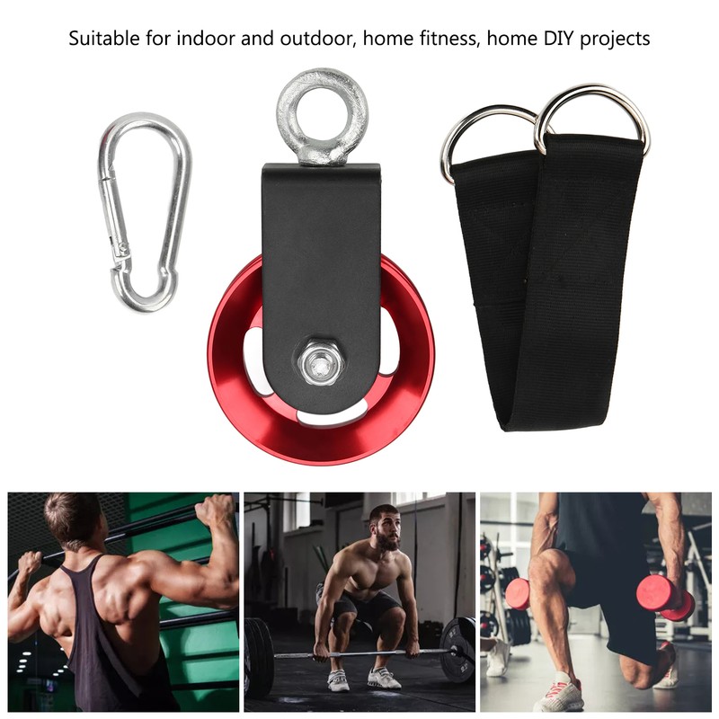 Cable Gym Fitness Pulley Small Hanging Pulley 360 Degree Rotating
