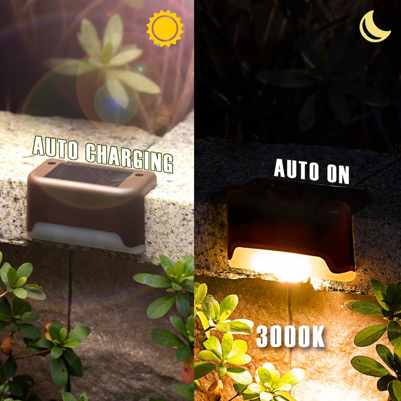 GIGALUMI Led Solar Deck Lights, 20 Pack Waterproof for Outdoor