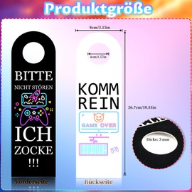 KATIMI Please Do Not Disturb Door Sign for Children's Room Made of Felt, Bitte Nicht Stören Ich Game, Nicht Stören oder Komm Rein Door Hanging, Printed on Both Sides, Gifts for Gamers Boys Girls