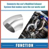 ACROPIX 45 Degree Steel Exhaust Elbow Pipe Bend Tube Durable
