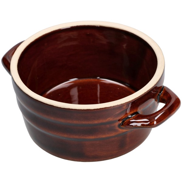 KOTARBAU® Ceramic Jar, Diameter 14 cm, Stoneware Pot, Lard Pot, Serving Bowl, Casserole Dish Made of Stoneware, Round Ceramic Bowl, Small Glazed Casserole Dish