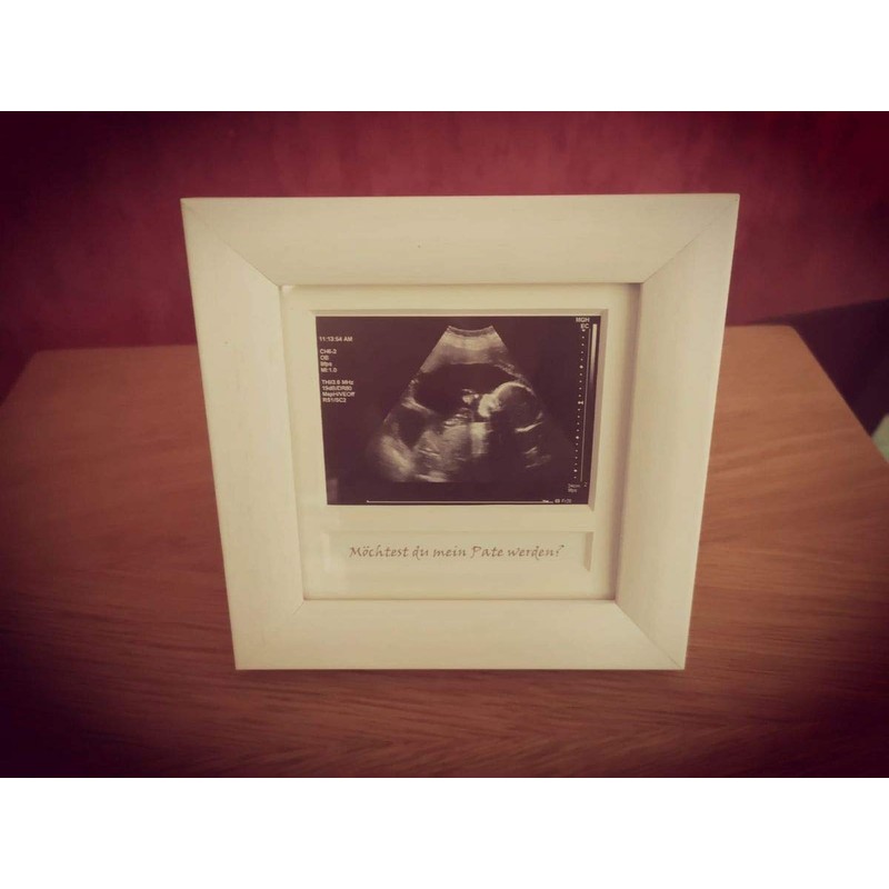 Photo Frame Ultrasound, Echography "Du wirst Oma, Opa, möchtest Du