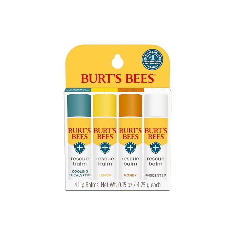 Burt's Bees Bálsamo labial de rescate de origen 100% natural,