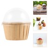 DECHOUS 50pcs Cupcake Liners with Lids Paper Cupcake Cups Mini