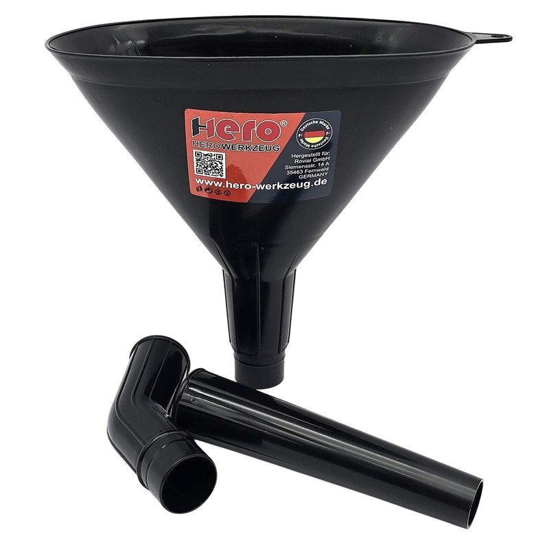 Hero Angled / Straight Funnel with Strainer Oval Oil Funnel