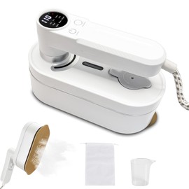 Lottsall Dampfbügeleisen Mini, 1200 W Faltbares Tragbares Reisebügeleisen, 15 Sekunden Schnelles Aufheizen, Handdampfbügler Dampfbürste mit 110ml Wassertank/Nass- und Trockenbügelmodus für Reise