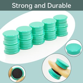 DUJEQM Fridge Magnets, 30 PCS Magnet Refrigerator Magnets Small Magnets for Whiteboard, Round Strong Magnets Heavy Duty Magnets Cute Mini Whiteboard Magnets for Fridge Locker Classroom Office (Green)
