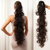 33-Inch Long Messy Curls Claw Clip Ponytail Extensions Synthetic Clip