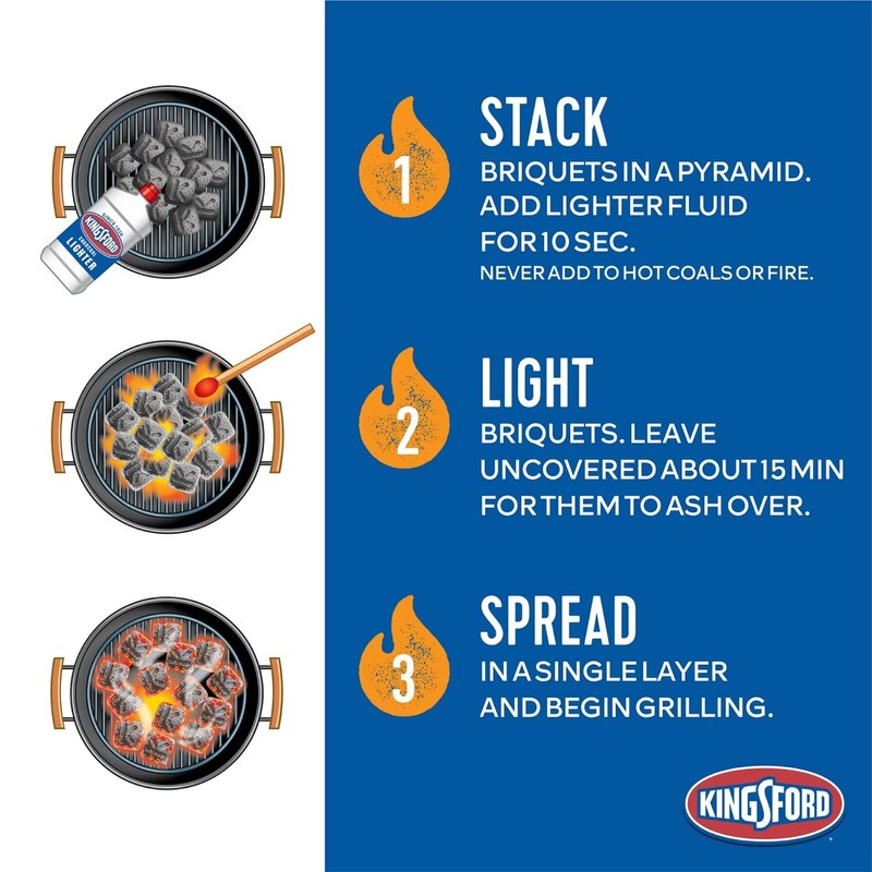 Kingsford Original Charcoal Briquettes, BBQ Charcoal for Grilling 12 Pounds