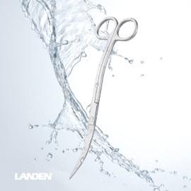 LANDEN Scissors Wave 8.27inch (210mm) for Aquarium Fish Tank Landscaping Pruning and Plant Trimming Tool