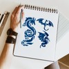 BENECREAT 1 Piece Stainless Steel Dragon Alloy Drawing Template Diary