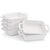 Foraineam 6 Pieces Bakeware Set, White Porcelain Souffle Dishes Creme