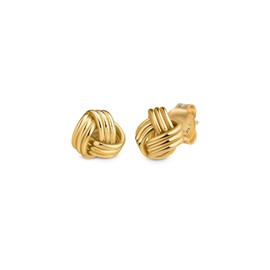 Amberta Italian 9ct Gold Knot Earrings for Women: Gold Knot Earrings for Women