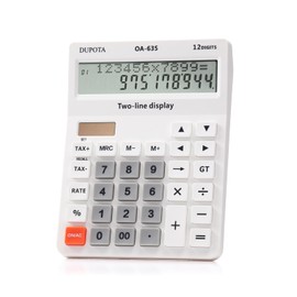 DUPOTA Calculator Desk Calculator Large Buttons Extra Large Display 12-Digit Desk Calculator Office Calculator (OA-635)