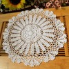 kilofly Crochet Cotton Lace Table Placemats Doilies Value Pack, 4pc,