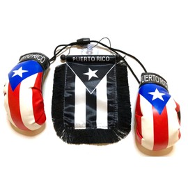 Puerto Rico flag for car decal sticker Puerto Rican flag for cars PR Boricua Latino assccories small hanging window mini banner automobile rearview mirror Home decoration design style for men women