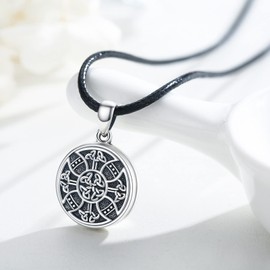REDSUN Celtic Knot Locket Necklace 925 Sterling Silver Cross Necklace Photo Lockets Celtic Necklace That Holds Picture Pendant Jewellery for Women Men Son Boyfriend Gift