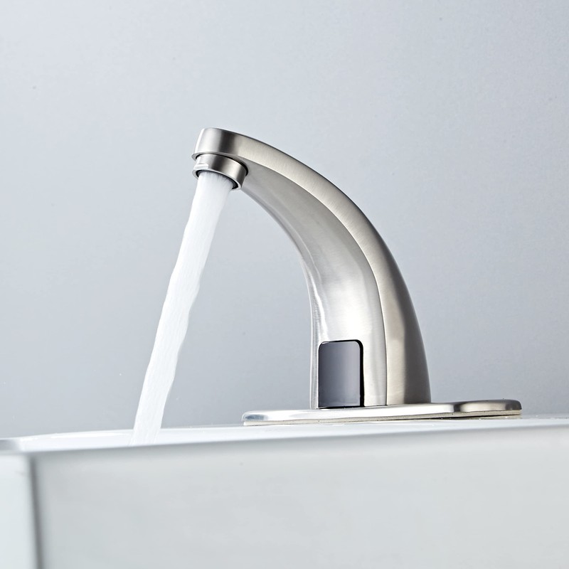 Touchless Bathroom Sink Faucet，Automatic Motion Sensor Faucets with 1 Hole